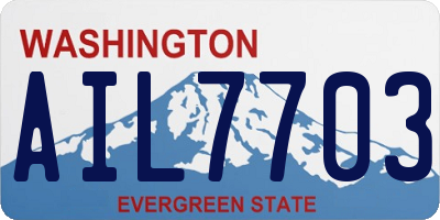 WA license plate AIL7703