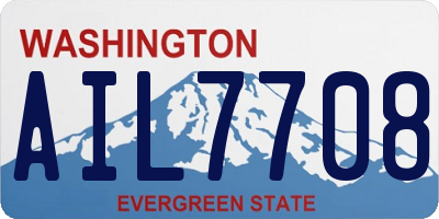 WA license plate AIL7708