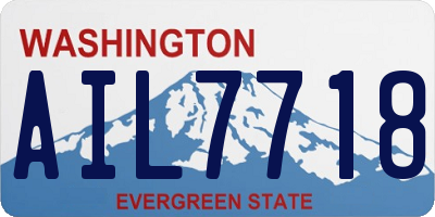 WA license plate AIL7718
