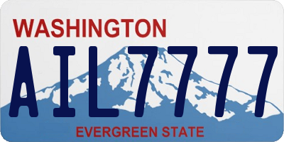 WA license plate AIL7777