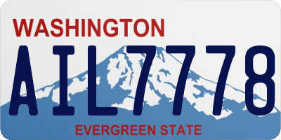 WA license plate AIL7778