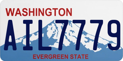 WA license plate AIL7779