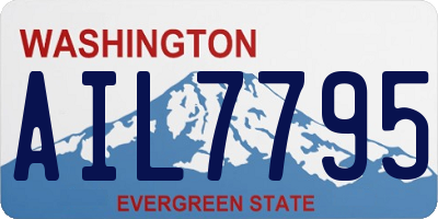 WA license plate AIL7795