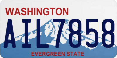 WA license plate AIL7858