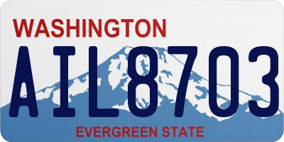 WA license plate AIL8703