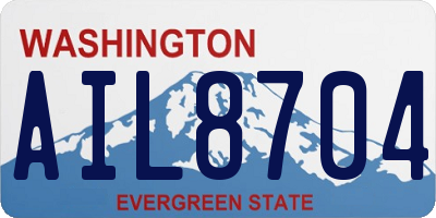 WA license plate AIL8704