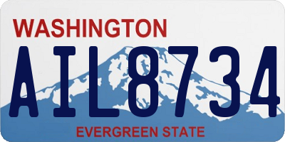 WA license plate AIL8734