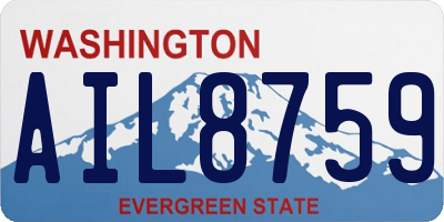 WA license plate AIL8759