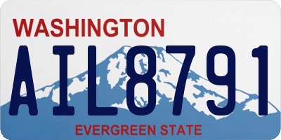 WA license plate AIL8791