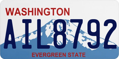 WA license plate AIL8792