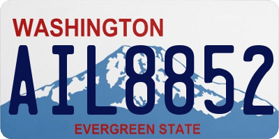 WA license plate AIL8852