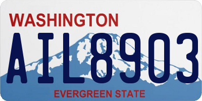 WA license plate AIL8903