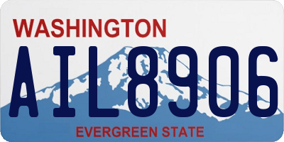 WA license plate AIL8906