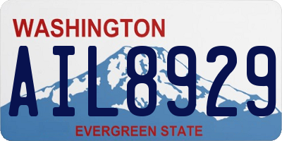 WA license plate AIL8929