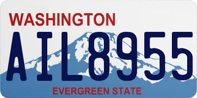 WA license plate AIL8955