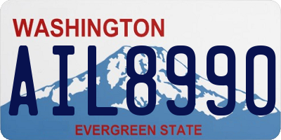 WA license plate AIL8990