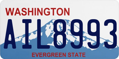WA license plate AIL8993