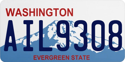 WA license plate AIL9308