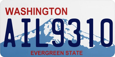 WA license plate AIL9310