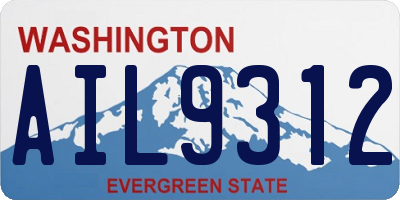 WA license plate AIL9312