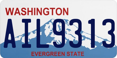 WA license plate AIL9313