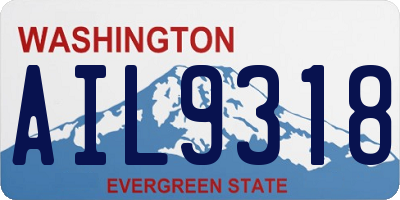 WA license plate AIL9318