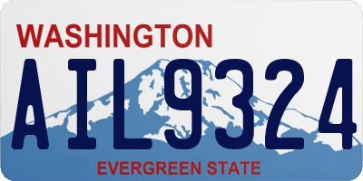 WA license plate AIL9324