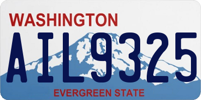 WA license plate AIL9325