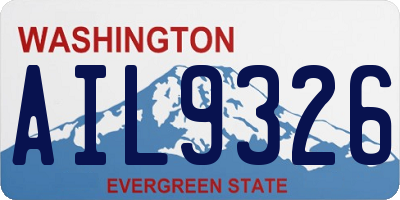 WA license plate AIL9326