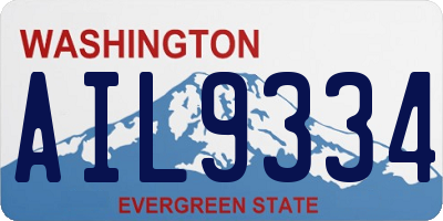 WA license plate AIL9334