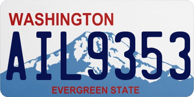 WA license plate AIL9353
