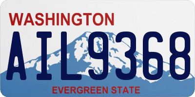 WA license plate AIL9368