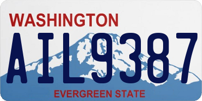 WA license plate AIL9387
