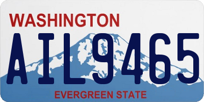 WA license plate AIL9465