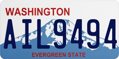 WA license plate AIL9494