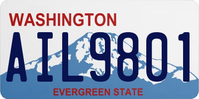 WA license plate AIL9801