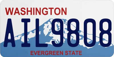 WA license plate AIL9808