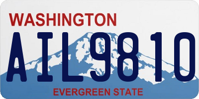 WA license plate AIL9810