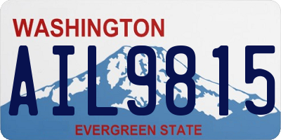 WA license plate AIL9815