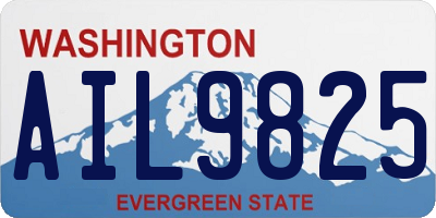 WA license plate AIL9825