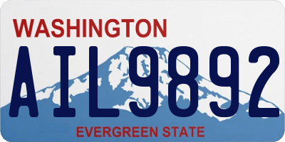 WA license plate AIL9892