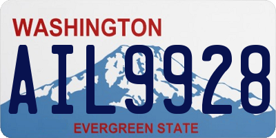 WA license plate AIL9928