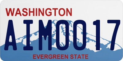 WA license plate AIM0017