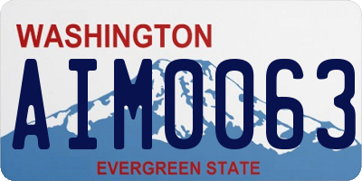 WA license plate AIM0063