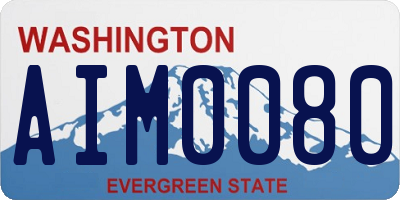 WA license plate AIM0080