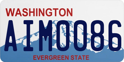 WA license plate AIM0086