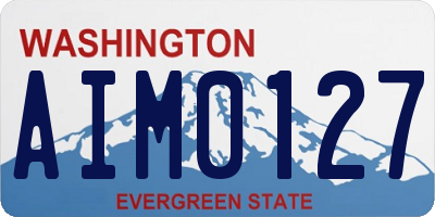 WA license plate AIM0127