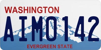 WA license plate AIM0142