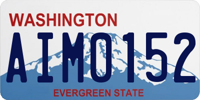 WA license plate AIM0152