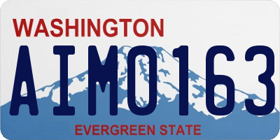 WA license plate AIM0163